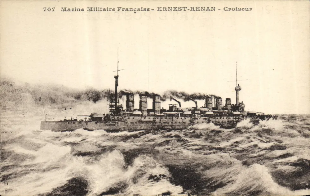 Ernest-Renan — Kreuzer der französischen Marine — n°707 - Vorderseite