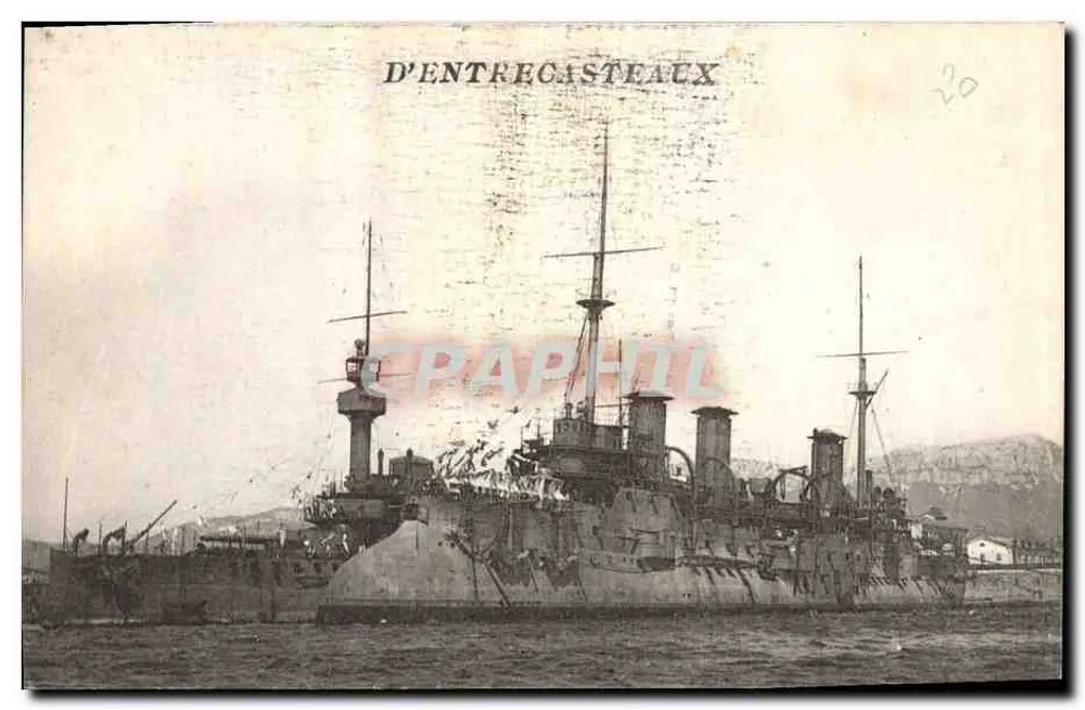 D'EntreCASTEAUX — Navio de guerra — Cartão postal - Frente