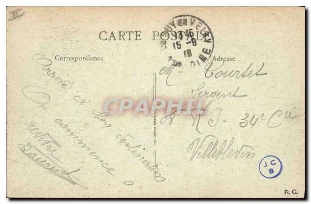 Le Puy (Haute-Loire) — Das Präfekturgebäude und die Fontaine Crozatier (Geschenk des Bildhauers Crozatier) — B. F. PARIS - Rückseite