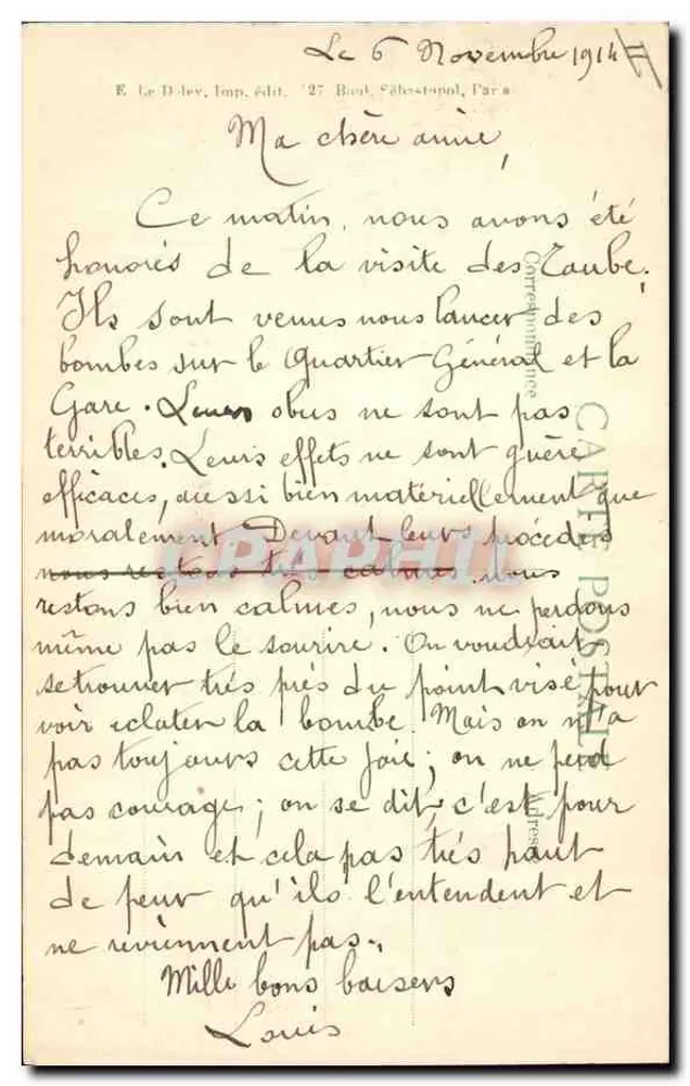 Reims — Boulevard Lundy — destruído por um único projétil em 1914 — 8ª Série - Verso