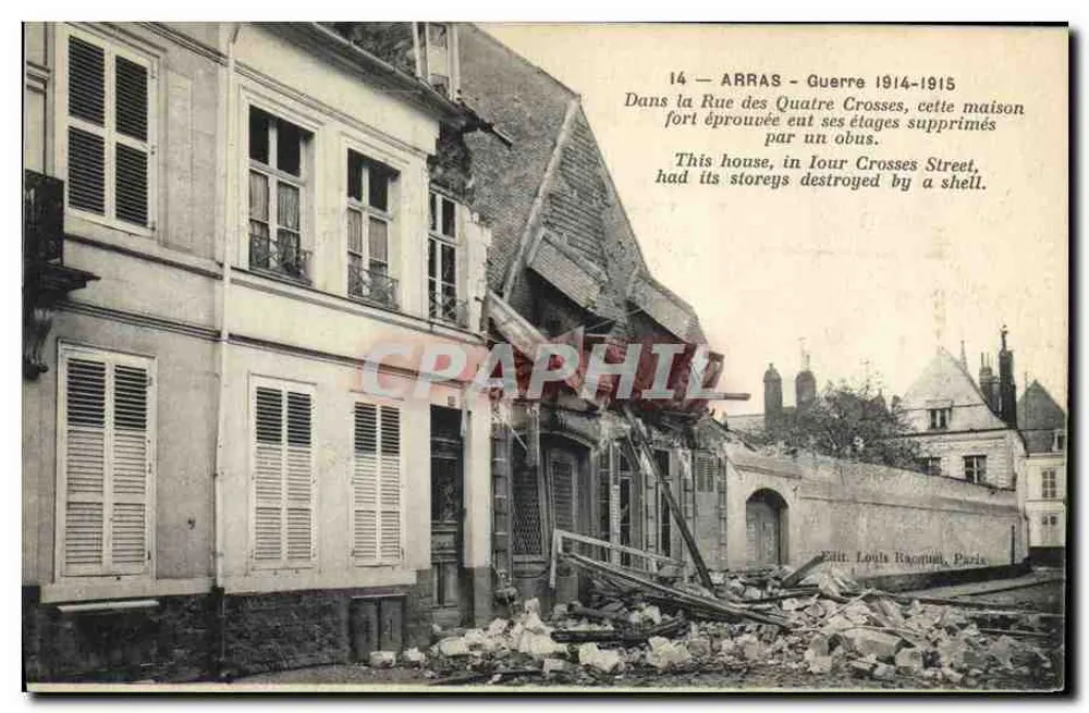 Arras — Kriegsschäden 1914-1915 — Éd. Louis Baquelin, Paris - Vorderseite