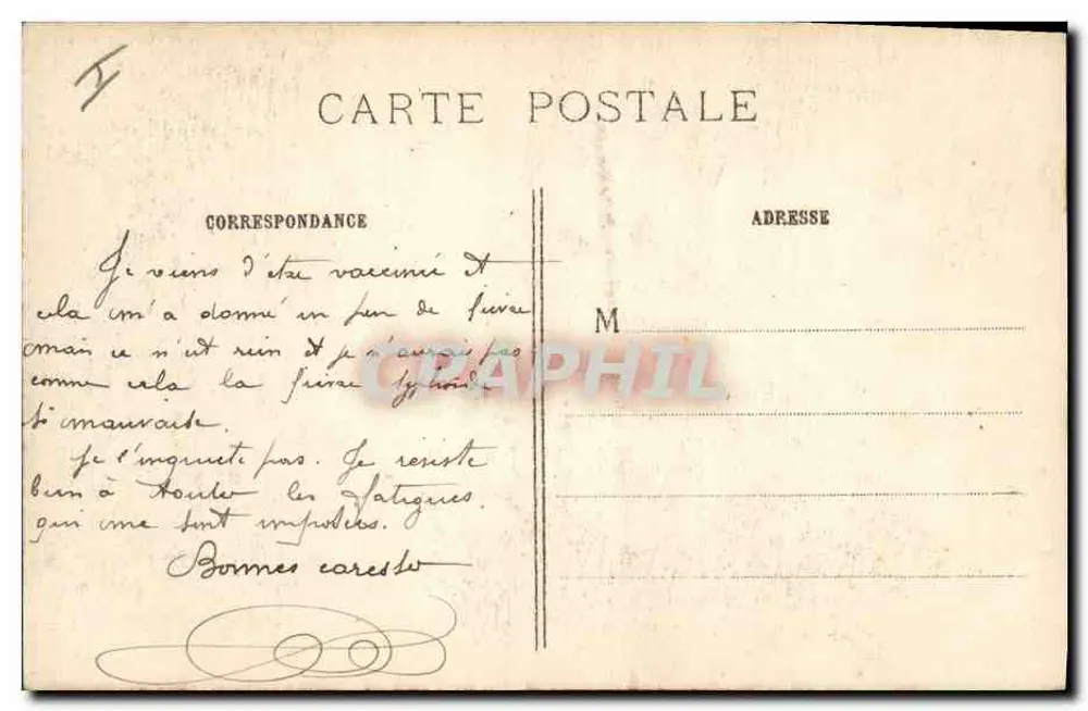 Carencey (P.-de-C.) — Ruinen der Kirche nach dem Großen Krieg 1914-15 — A.R. Visé Paris n° 573 - Rückseite