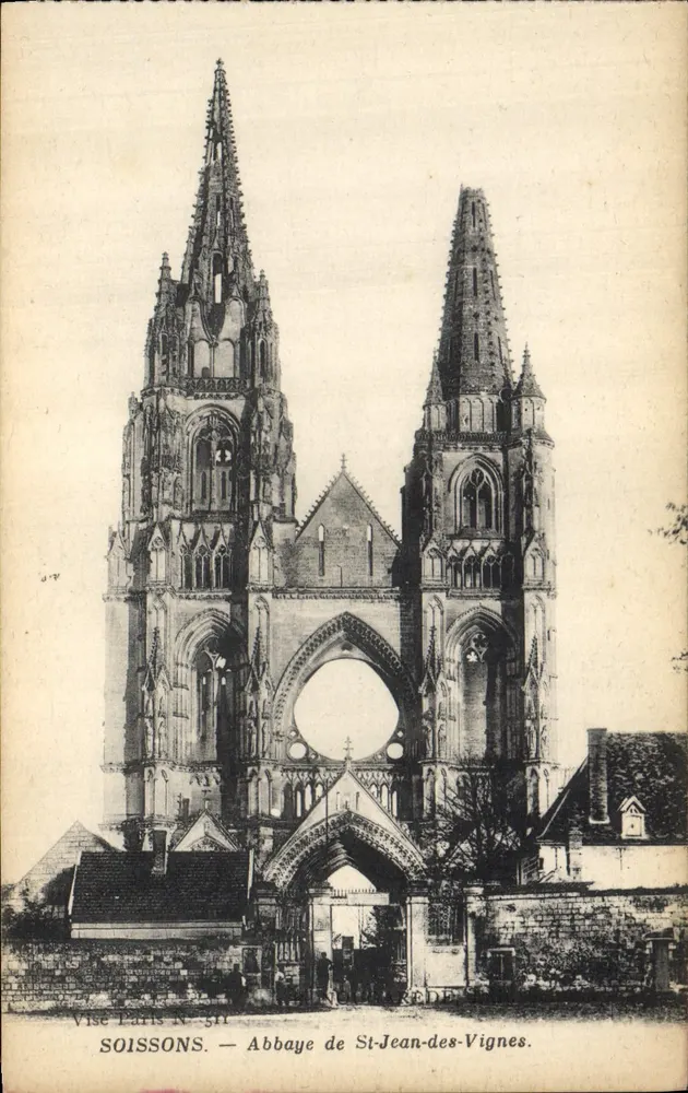 Soissons — Abtei St-Jean-des-Vignes — Vise Paris Nr. 311 - Vorderseite