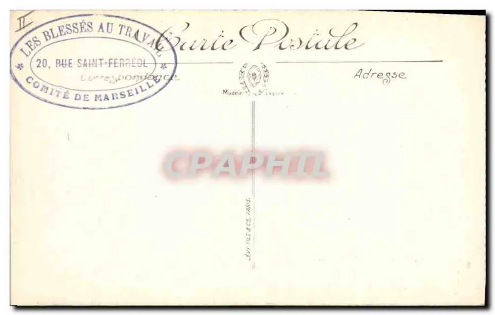 Albert (Somme) — Details eines Viertels nach einem Bombenangriff — Ansicht Paris n° 601 - Rückseite