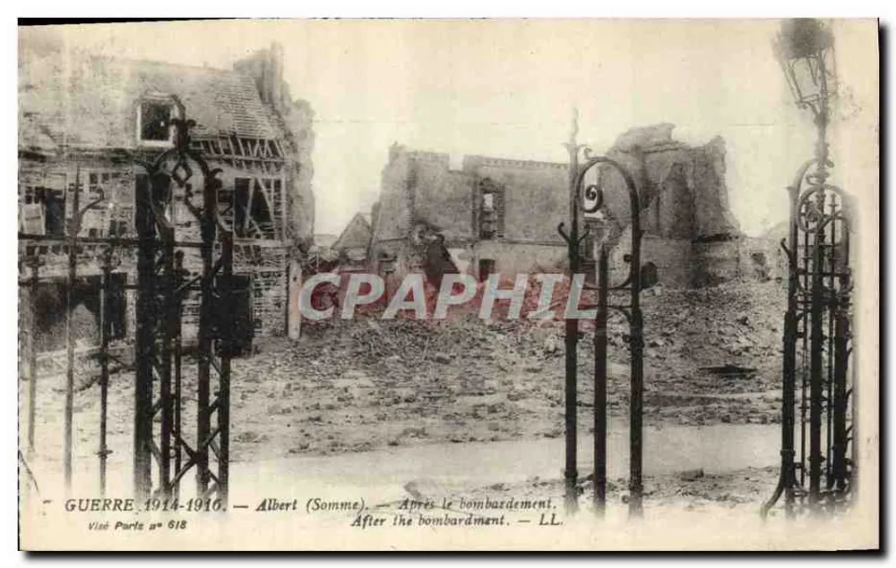 Albert (Somme) — Após o bombardeio — Visé Paris n° 618 - Frente