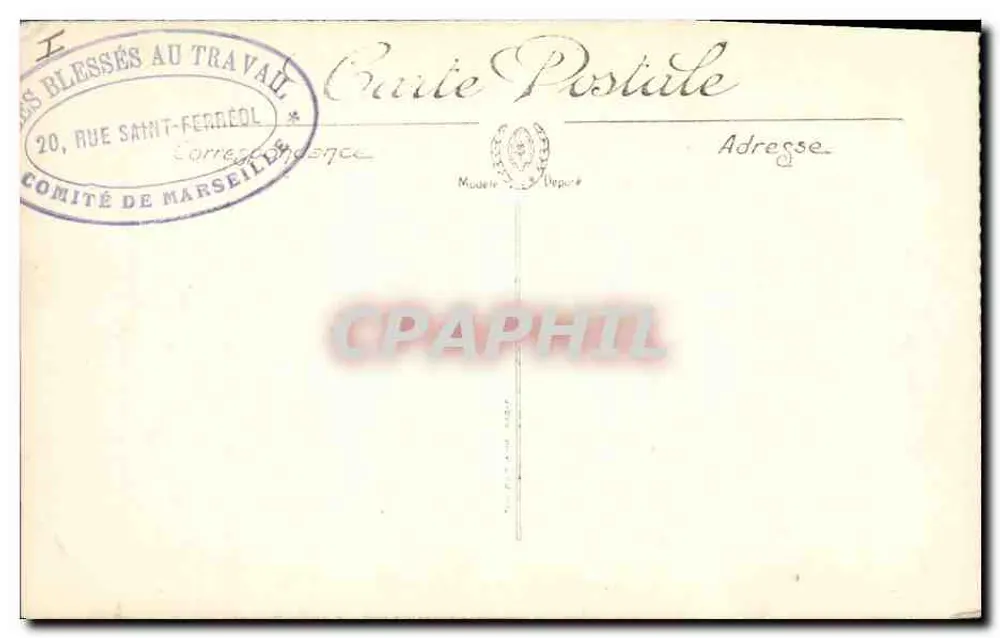 Albert (Somme) — Viertel nach dem Bombenangriff — Vise Paris n°722 - Rückseite