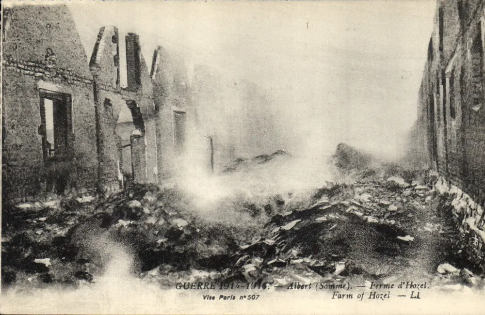 Albert (Somme) — Bauernhof Hozel — Zerstörung — Vise Paris n°507 - Vorderseite