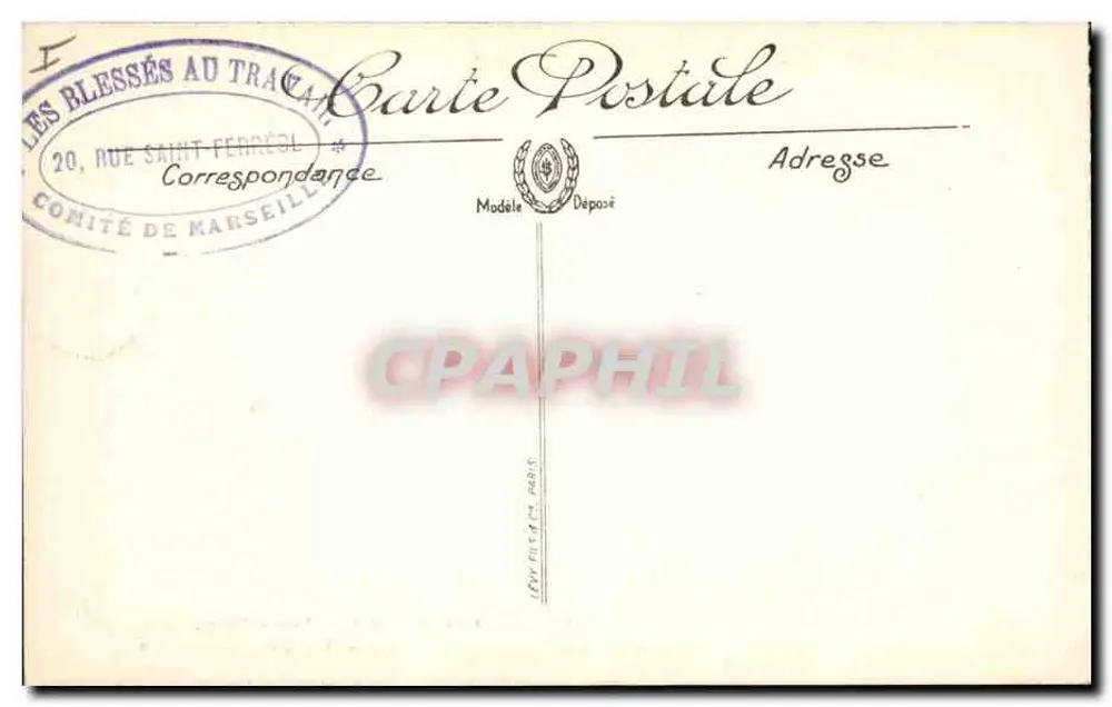 Albert (Somme) — Bauernhof Hozel — Zerstörung — Vise Paris n°507 - Rückseite