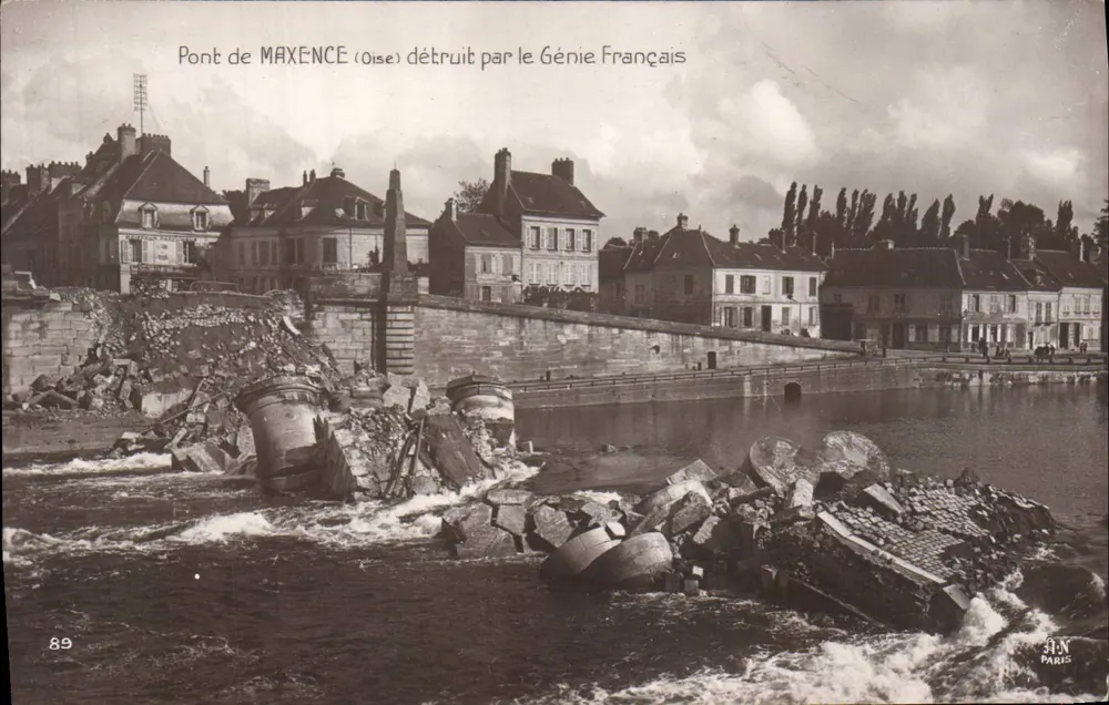 Brücke von Maxence (Oise) zerstört durch französische Ingenieure — Galerie Patrioticque N° 89, J.N. Paris - Vorderseite