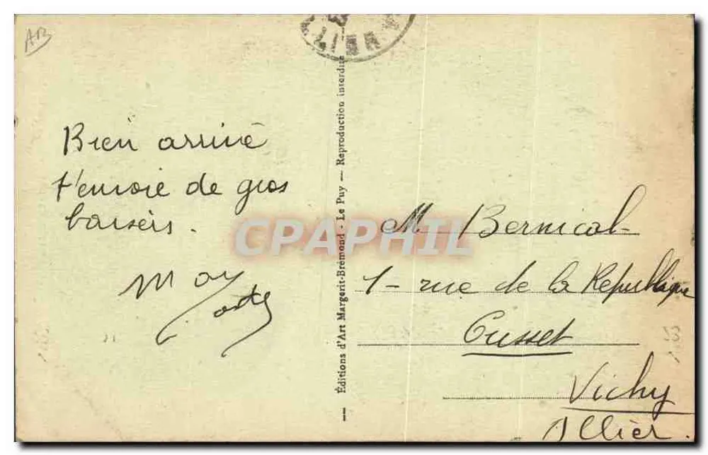 Um Camponês Cévenol em repouso diante de sua casa — Edições de Arte Margerit-Bramond, n°4843 - Verso