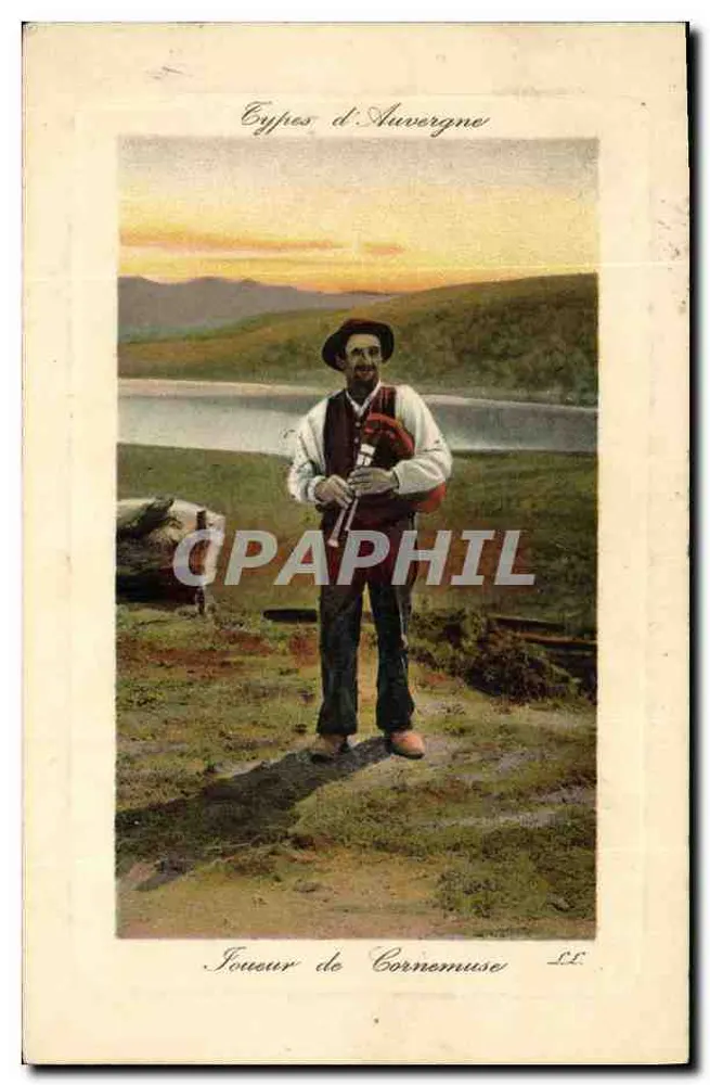 Jogador de Cornemuse — Auvergne — Editor LL, n°14 - Frente