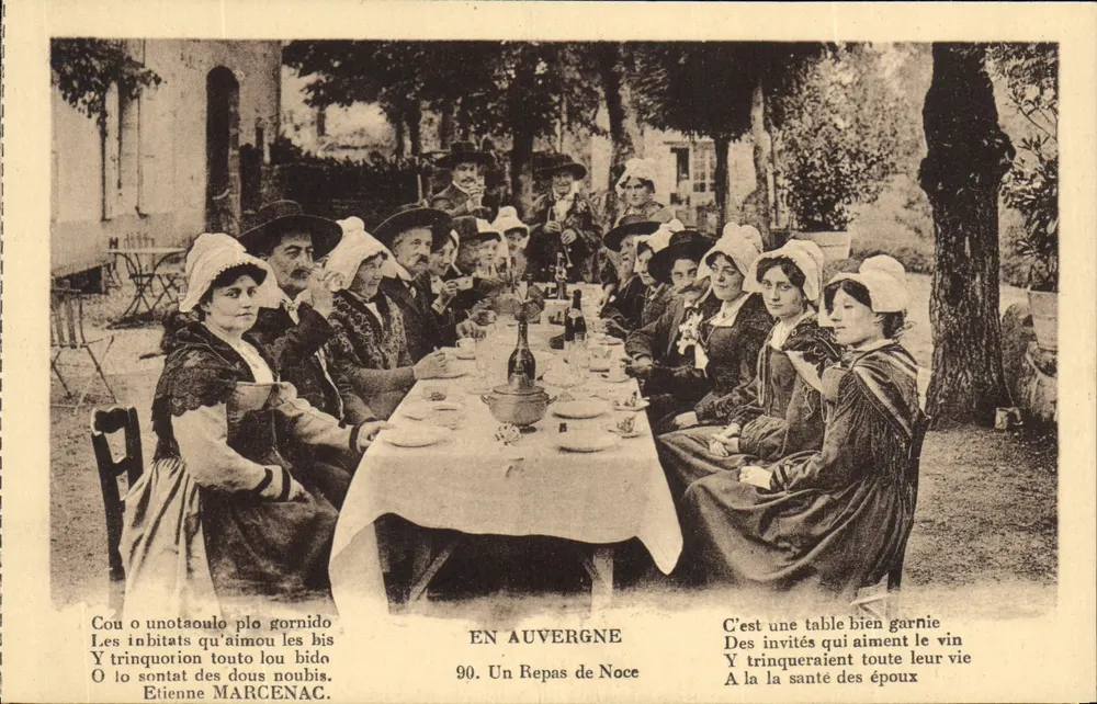 Refeição de casamento — Em Auvergne — Étienne MARCENAC n°90 - Frente