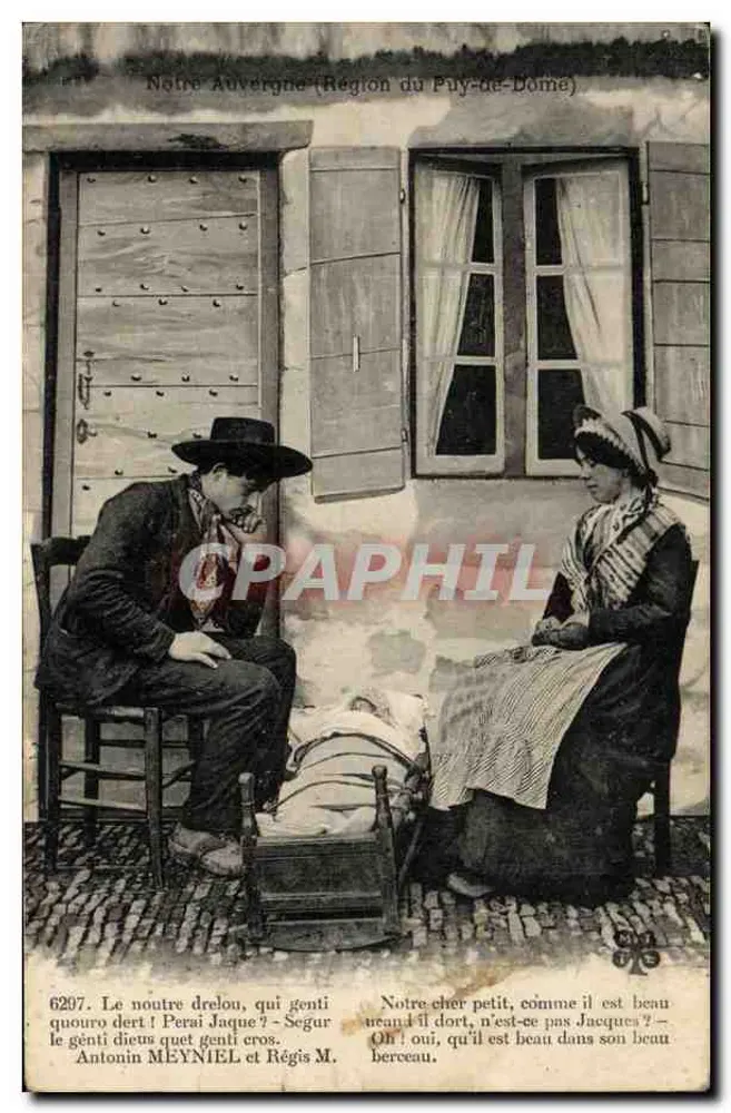 Nosso Auvergne (Região do Puy-de-Dôme) — cena de vida com casal e recém-nascido — Antonin MEYNIEL e Régis M. n°6207 - Frente