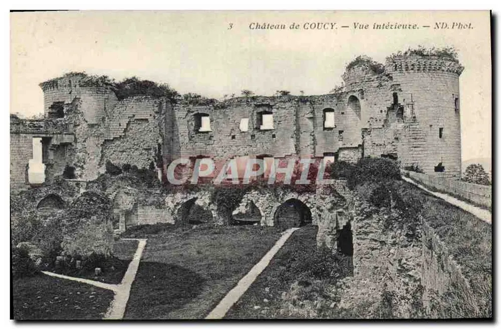 Castelo de COUCY — Vista interna — ND. Fot. - Frente