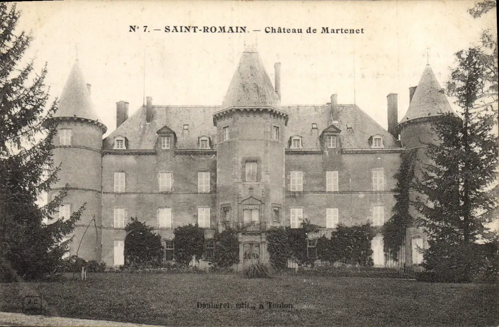 Saint-Romain — Castelo de Martenet — Doumeret, editor, em Toulon - Frente