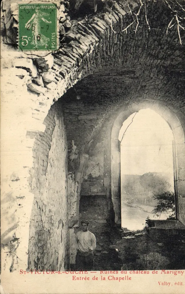 St-Victor-s-Ouche — Ruinen des Schlosses Marigny, Eingang zur Kapelle — Valby, Verlag - Vorderseite