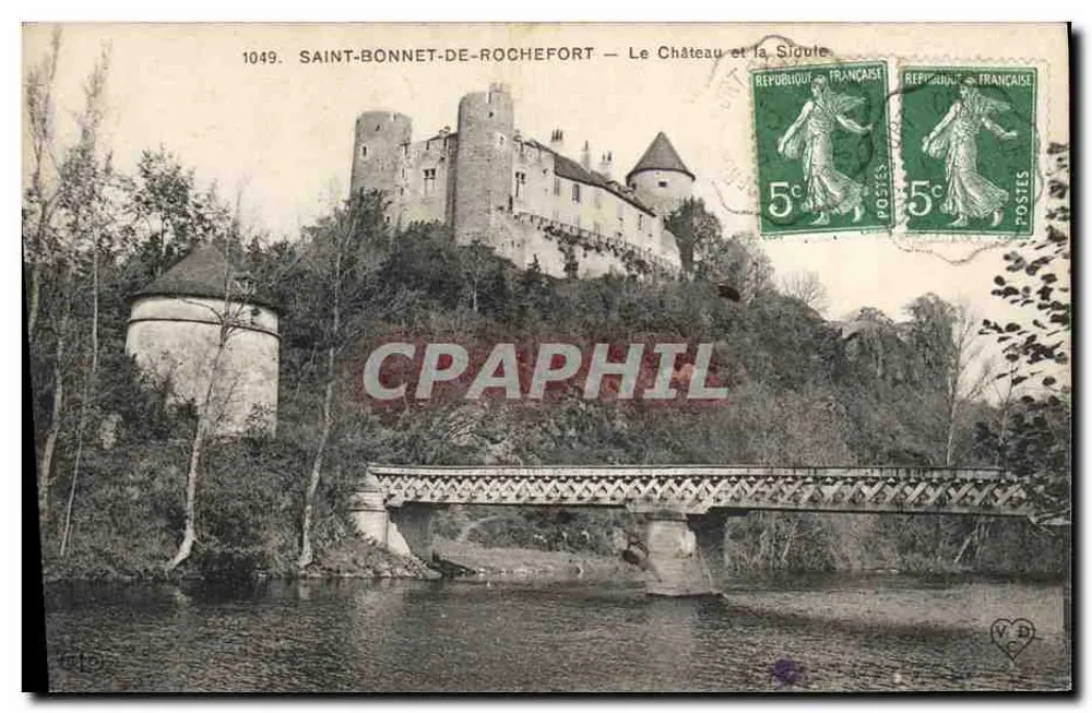 Saint-Bonnet-de-Rochefort — Schloss und Sioule — Verleger unbekannt, Nr. 1049 - Vorderseite