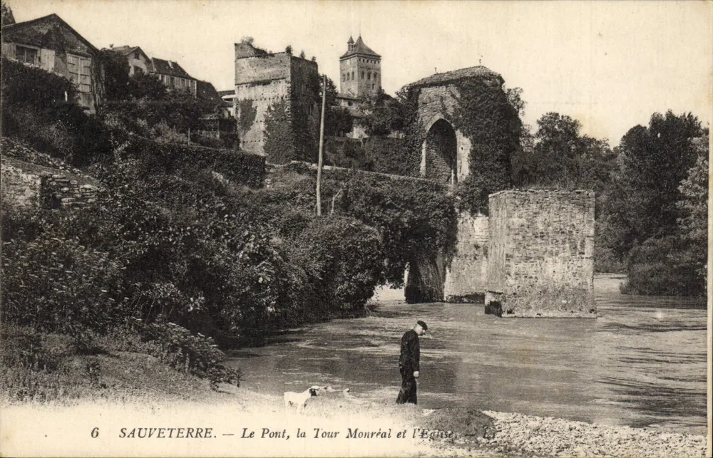 Sauveterre — Der Brücke, die Tour Montréal und die Kirche — Verlag Levy Frères & Cie, Paris, n°6 - Vorderseite