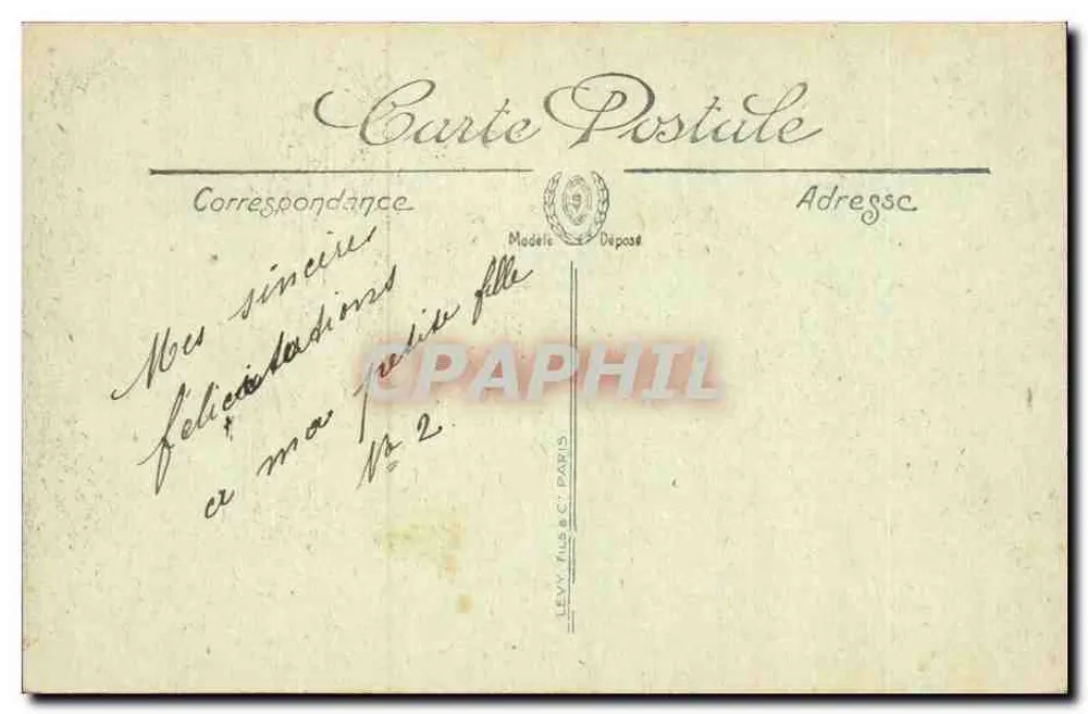 Sauveterre — Der Brücke, die Tour Montréal und die Kirche — Verlag Levy Frères & Cie, Paris, n°6 - Rückseite