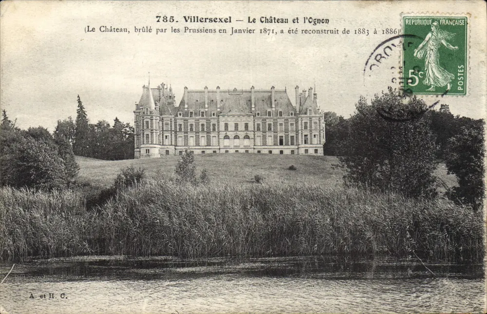 Villersexel — Das Schloss und der Ognon — A. und H. C. - Vorderseite