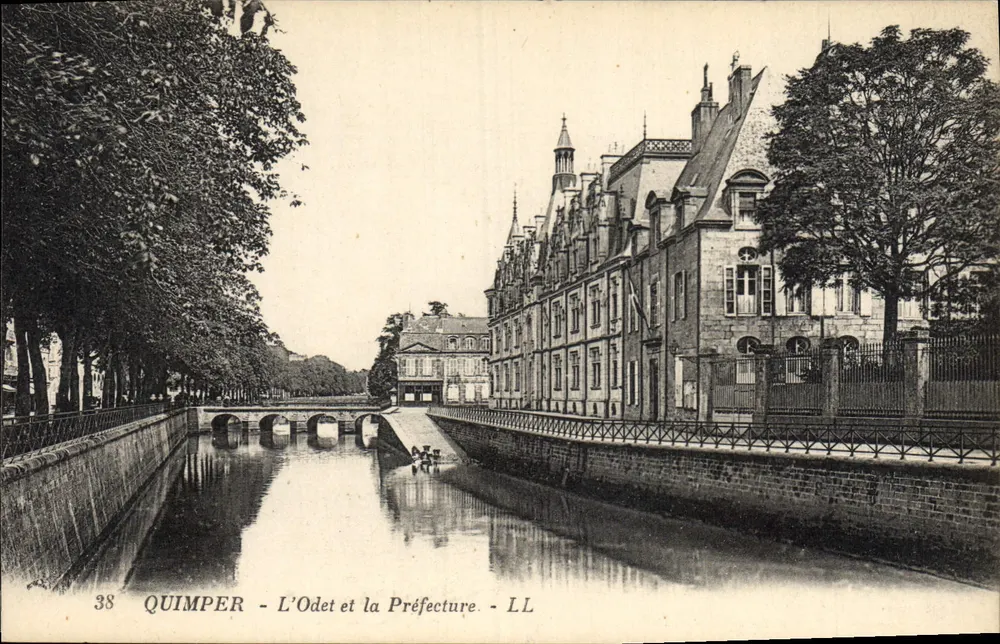 Quimper - Kanał Odet i Prefektura - LL - Awers