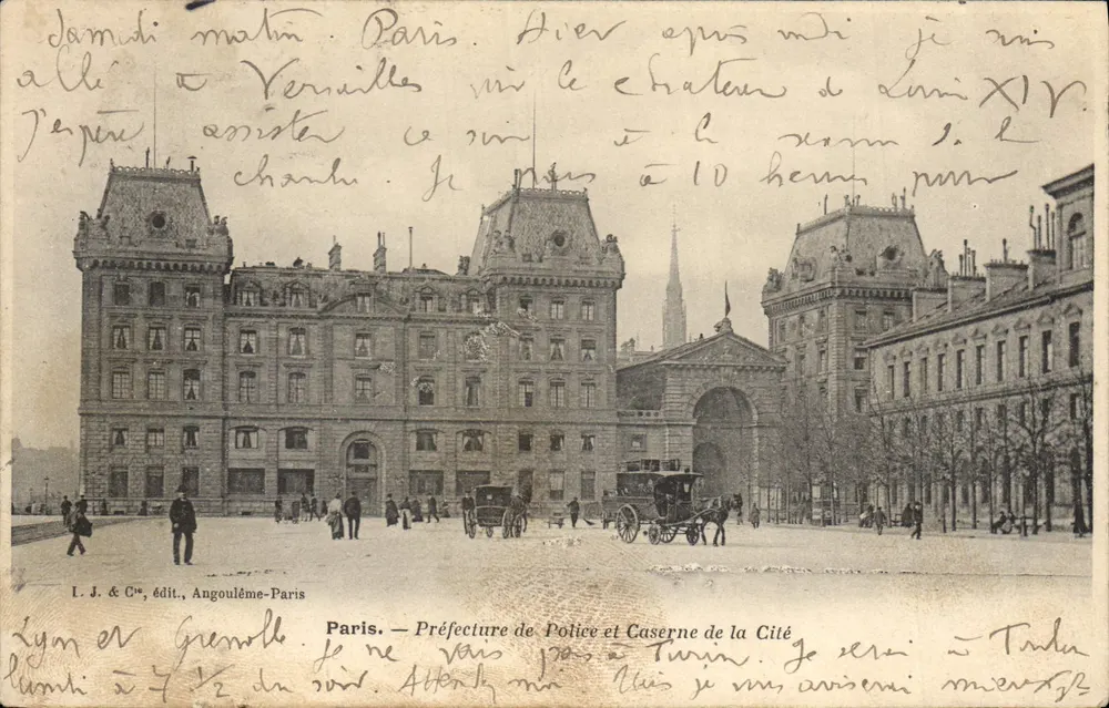 Paris — Präfektur der Polizei und Zitadelle — L. J. & Cie, Angoulême-Paris - Vorderseite