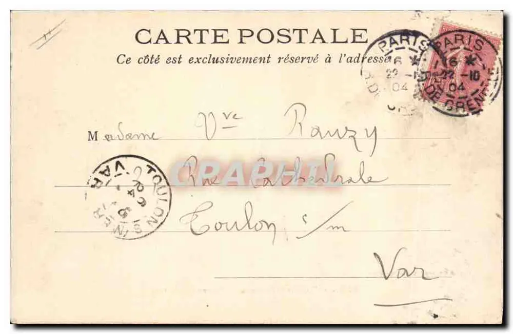 Paris — Präfektur der Polizei und Zitadelle — L. J. & Cie, Angoulême-Paris - Rückseite