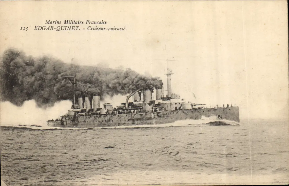 Kreuzer-Kreuzer Edgar Quinet — Marine der Französischen Armee — Nr. 115 - Vorderseite