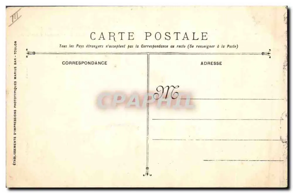 D'ENTRECASTEAUX — Barbetteschiff — Établissements Bar-Toulon - Rückseite