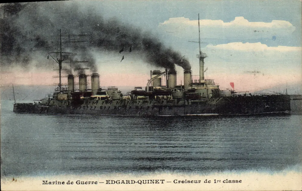 Marine de Guerre — EDGARD-QUINET — Kreuzer der ersten Klasse - Vorderseite