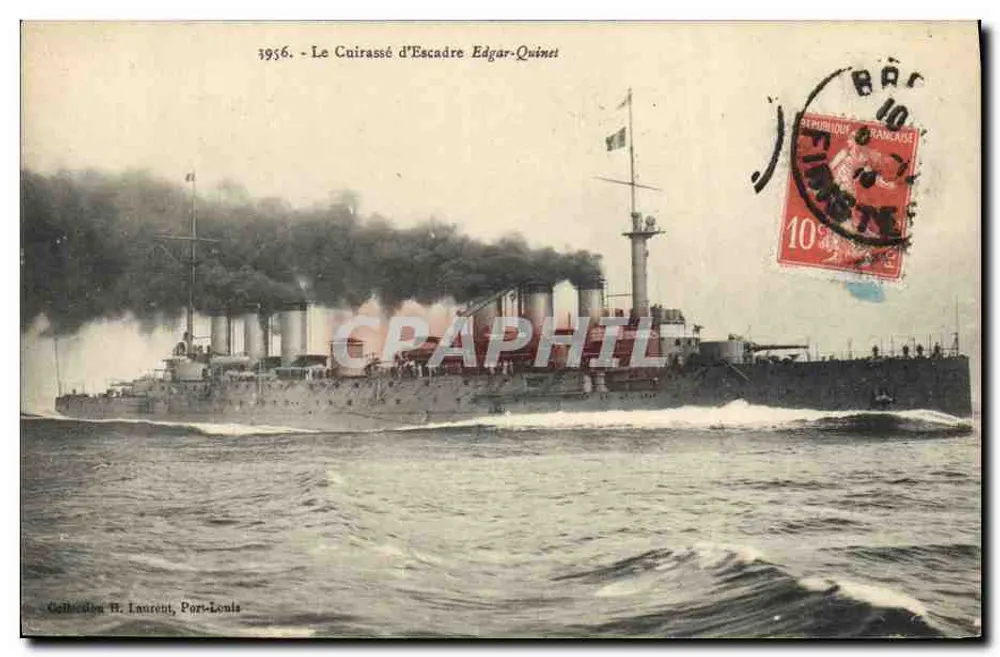 Der Panzerkreuzer Edgar-Quinet — 1956 — Sammlung H. Laurent, Port-Louis - Vorderseite