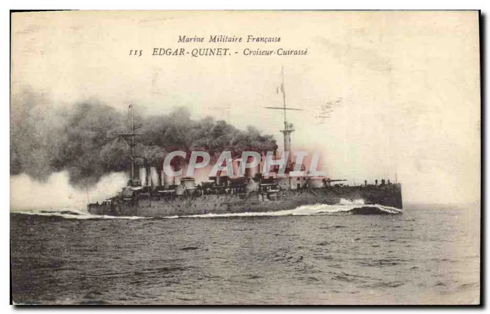 Kreuzer-Kreuzer Edgar Quinet — Französische Marine — Nr. 115 - Vorderseite