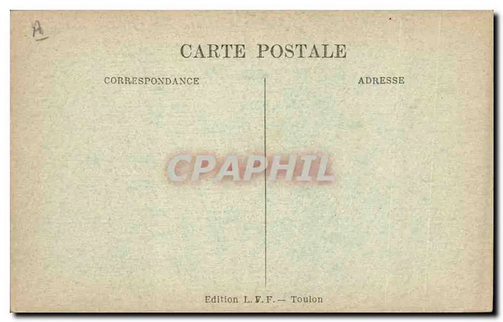 Navio de guerra francês — Ernest Renan — Edição L.F.F. Toulon - Verso