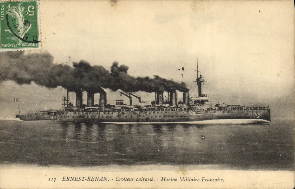 Ernest-Renán — Panzerkreuzer — Französische Marine - Vorderseite