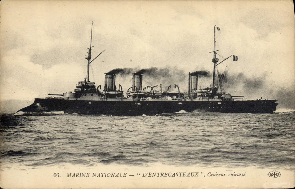 Nationale Marine — "D'Entrecasteaux", Kreuzer-Panzerkreuzer — BID, Nr. 66 - Vorderseite