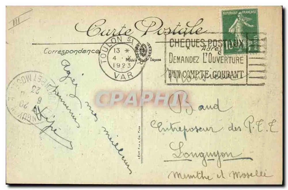 Marinha de guerra — O "Ernest-Renan" — LL. — N° 155 - Verso
