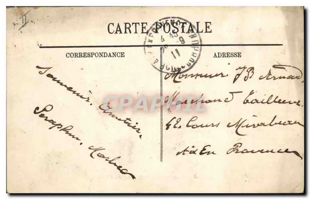 Kreuzer-Kreuzer "Edgar-Quinet" — Marine der Armee — LL. n°59 - Rückseite