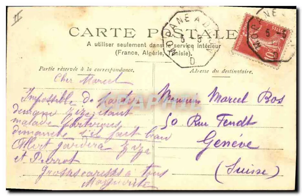 Marselha — Palácio de Justiça — E.A. editor - Verso