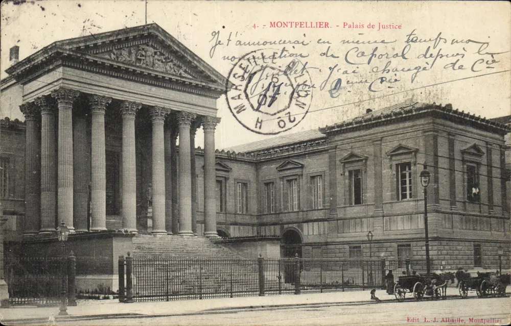 Montpellier - Paleis van Justitie — Uitgever L.-J. Albâsile, n°4 - Voorkant
