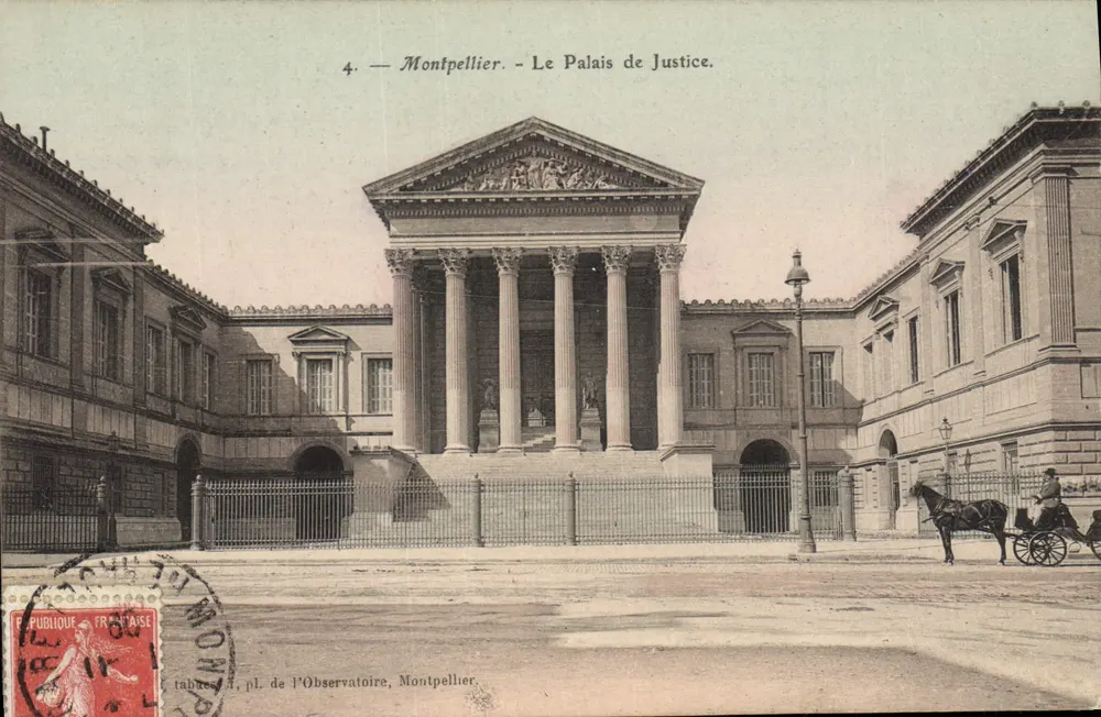 Montpellier - Het Paleis van Justitie — uitgever tabl. pl. van het Observatorium, n°4 - Voorkant