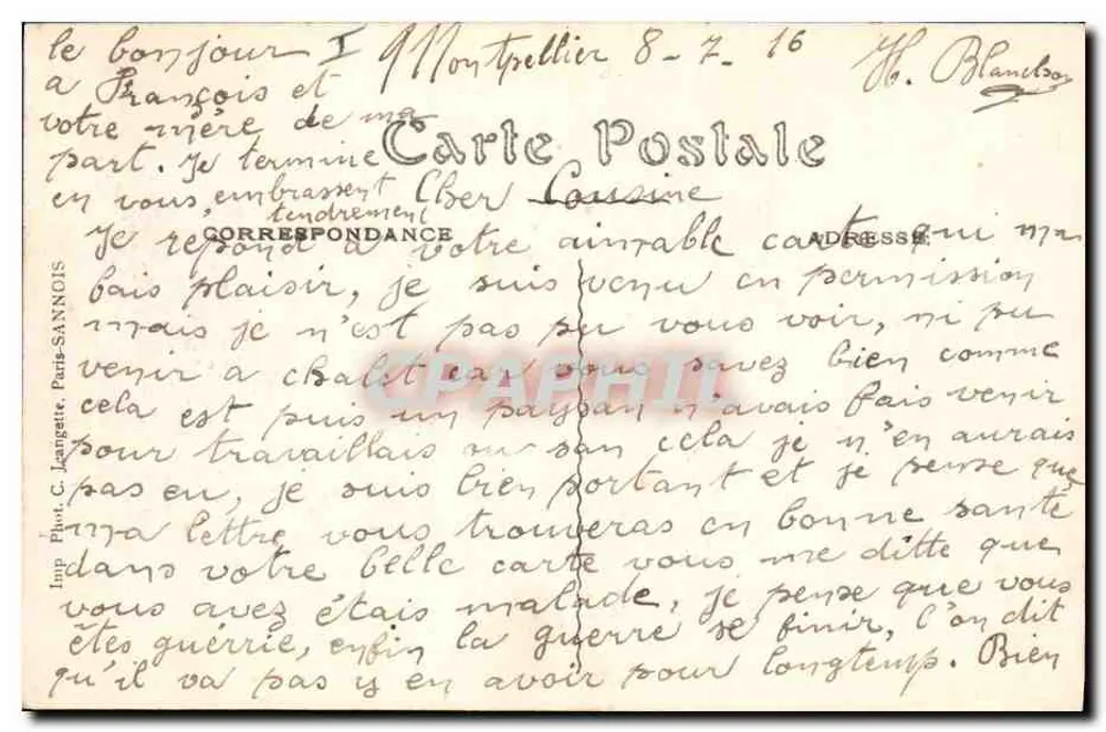 Montpellier — Arco do Triunfo e Palácio de Justiça. - Verso