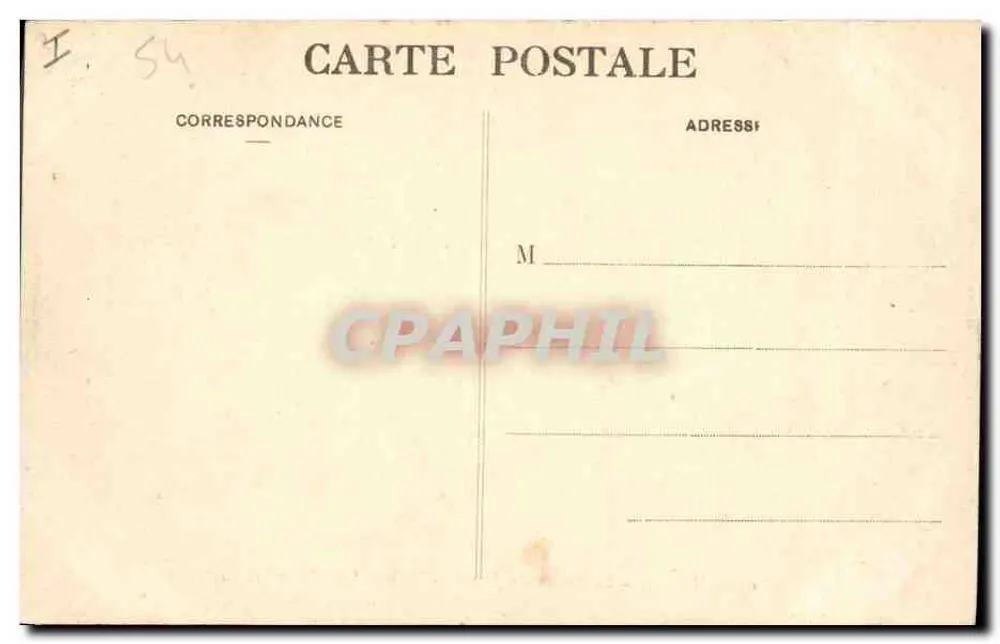 NANCY — O Palácio de Justiça — Tribunal de Primeira Instância — Editor: BERTHON & Cie, n° 65 - Verso