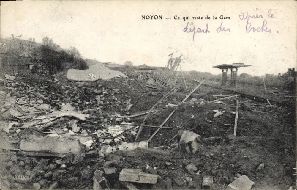 Noyon — Was von der Station übrig bleibt — Poirson, Verlag Noyon - Vorderseite