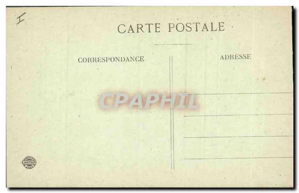 Reims — Praça d'Erlon — Editor E. Jouinard, n° 424 - Verso
