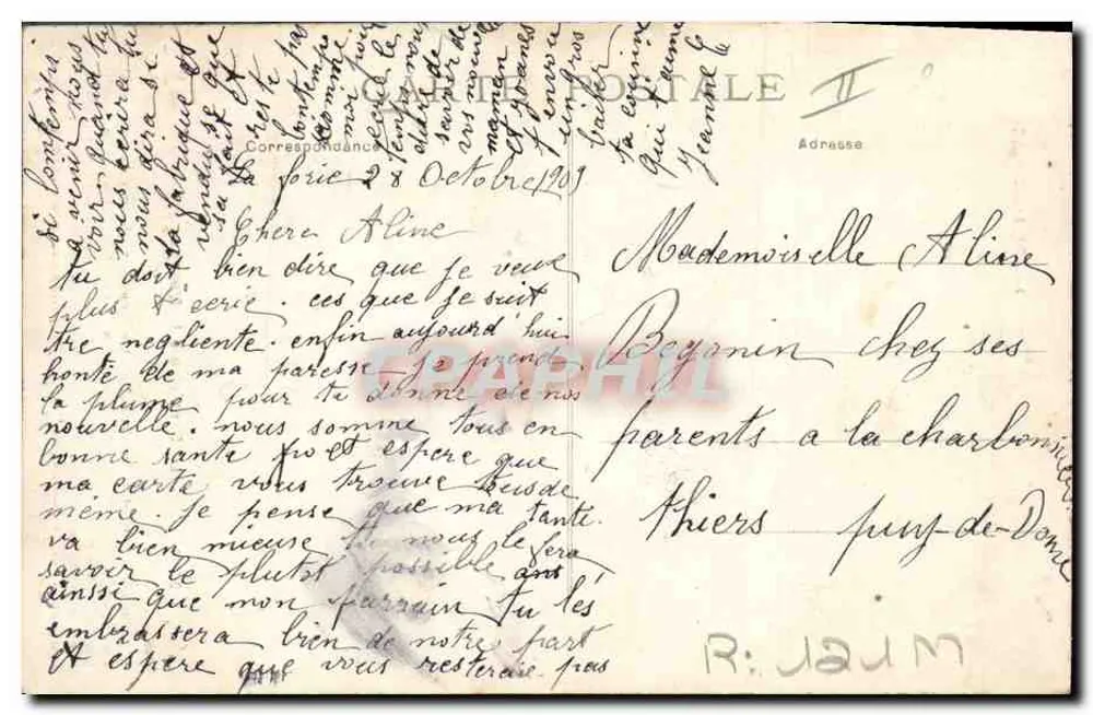 Notre Auvergne — Le Bardojeiro et le Monsieur — Wydawca nie widoczny - Rewers