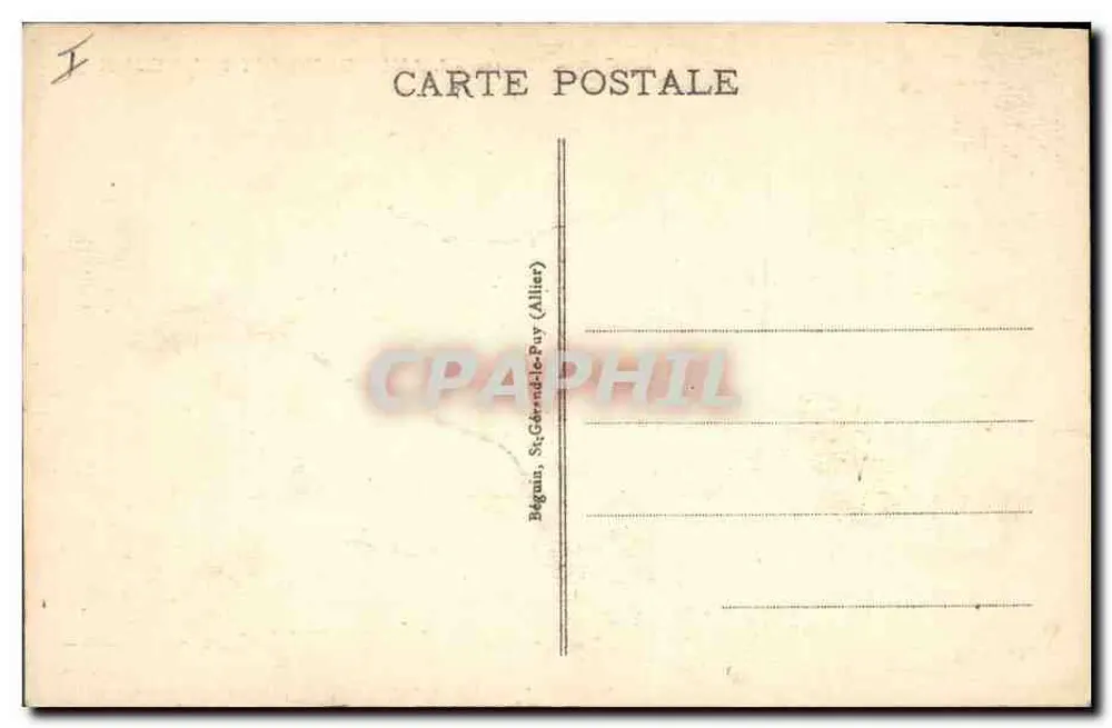 A Auvergne pitoresca — cena de dança tradicional — Béguin, St-Gérande-Puy (Allier) - Verso