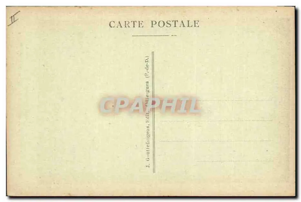 Auvergne — Auvergnate im traditionellen Kleid — G. D'IO - 1245 - Rückseite