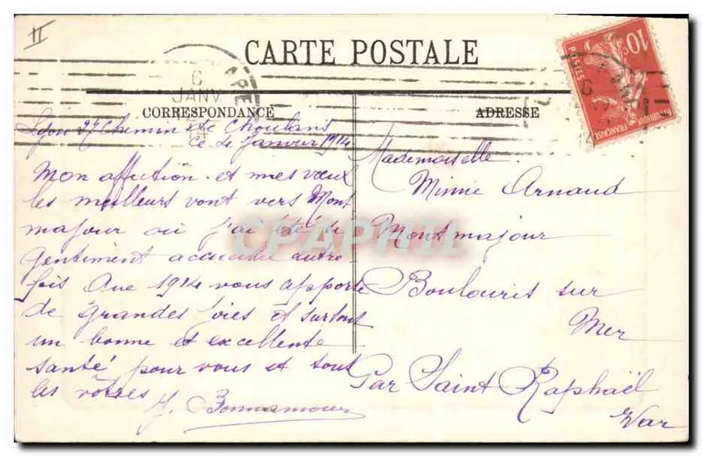 Tipos de Auvergne — La Bourrée. Le Vis-à-vis. — M. B. LE PUY - Verso