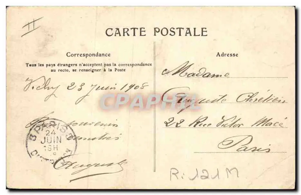 Bourrée z Auvergne — Przedstawienie Dams — M.T. I.L. n°304 - Rewers