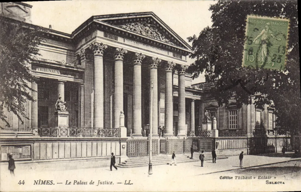 Nîmes — O Palácio de Justiça — Edição Thibaut « Eclair » - Frente